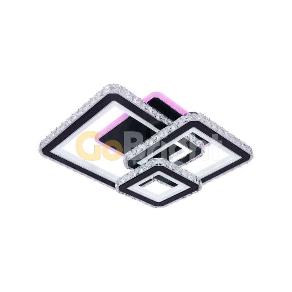 Lustra LED cu Telecomanda Imperial 3 Tipuri de Lumini RGB 130W Negru