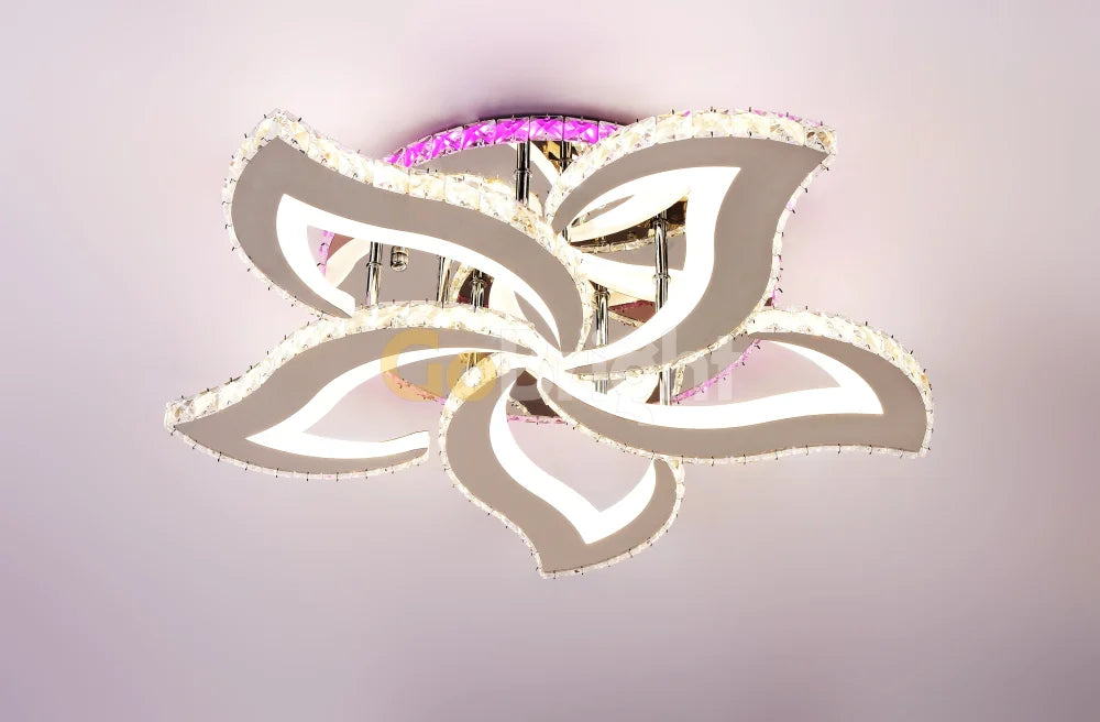 Lustra LED cu Telecomanda Imperial 3 Tipuri de Lumini RGB 156W Crom