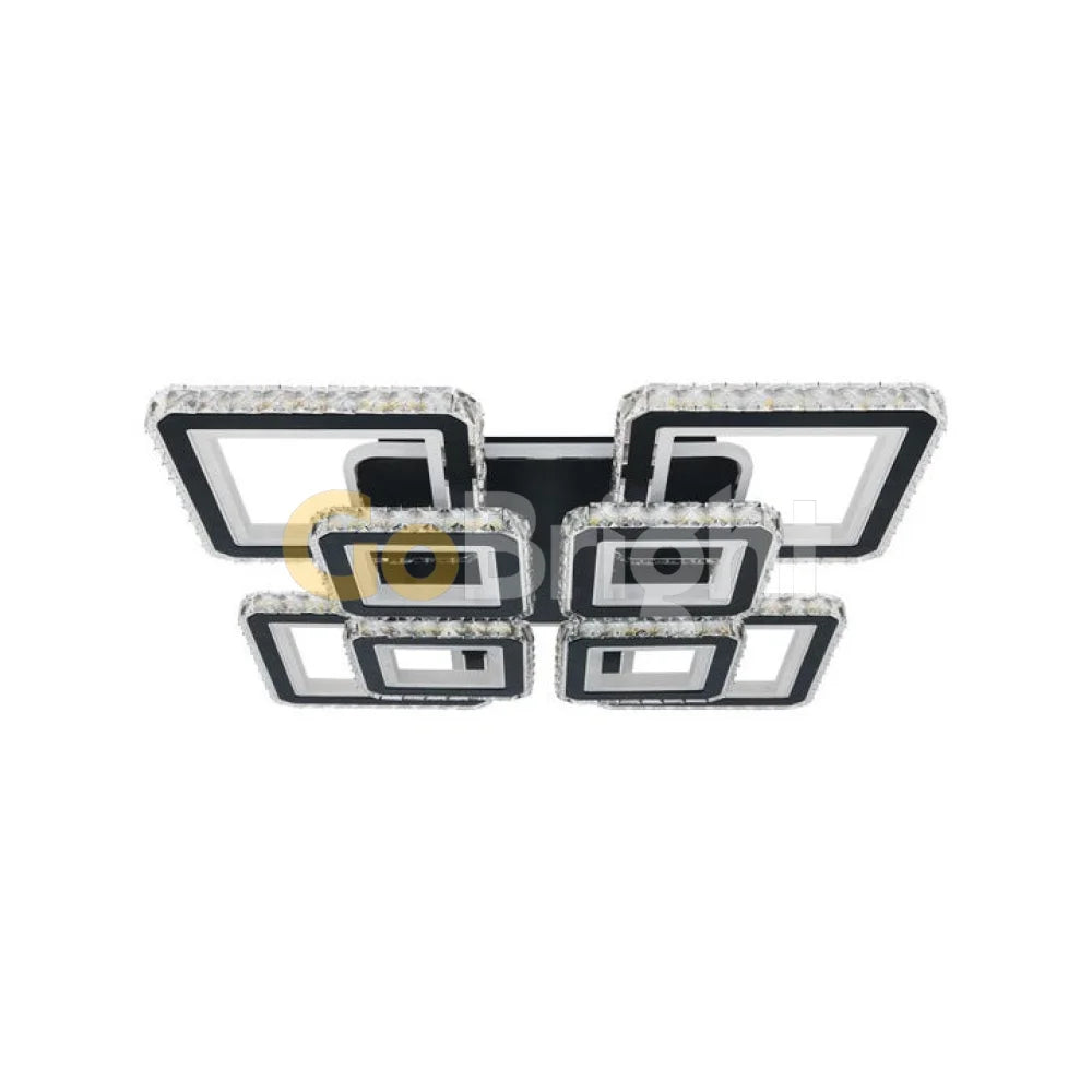 Lustra LED cu Telecomanda Imperial 3 Tipuri de Lumini RGB 300W Negru