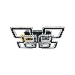 Lustra LED cu Telecomanda Imperial 3 Tipuri de Lumini RGB 300W Negru