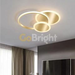 Lustra LED cu Telecomanda Kara 3 Tipuri de Lumini 80W Auriu
