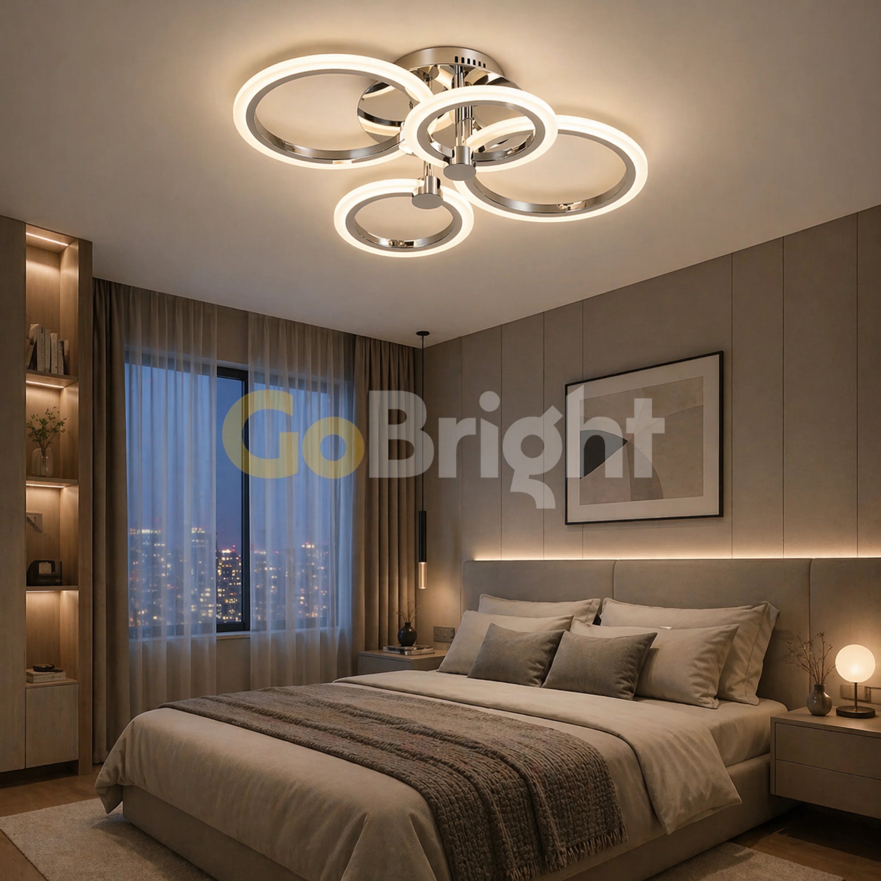 Lustra LED cu Telecomanda Odele 3 Tipuri de Lumini 108W Crom