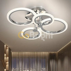 Lustra LED cu Telecomanda Odele 3 Tipuri de Lumini 108W Crom
