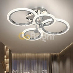 Lustra LED cu Telecomanda Odele 3 Tipuri de Lumini 108W Crom