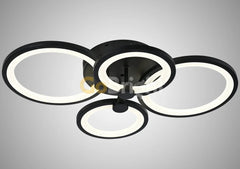 Lustra LED cu Telecomanda Odele 3 Tipuri de Lumini 108W Negru