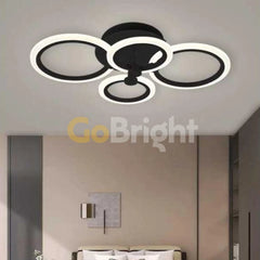 Lustra LED cu Telecomanda Odele 3 Tipuri de Lumini 108W Negru
