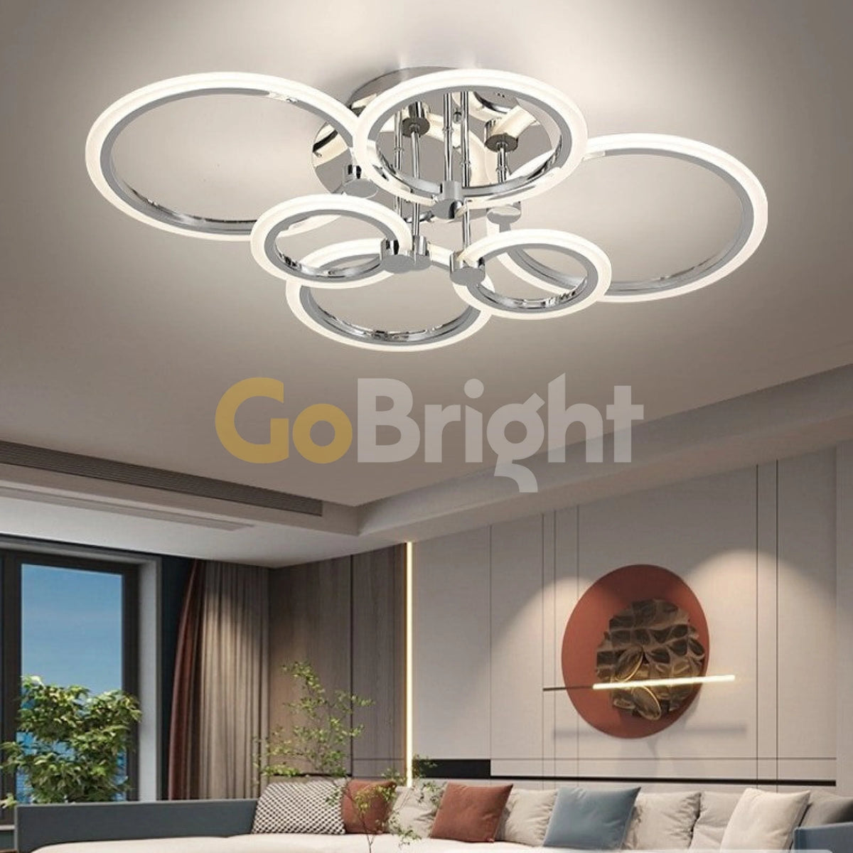 Lustra LED cu Telecomanda Odele 3 Tipuri de Lumini 188W Crom