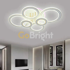 Lustra LED cu Telecomanda Rosaly 3 Tipuri de Lumini RGB 120W Alb + Auriu