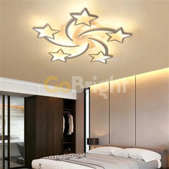 Lustra LED cu Telecomanda Star 3 Tipuri de Lumini 120W Alb