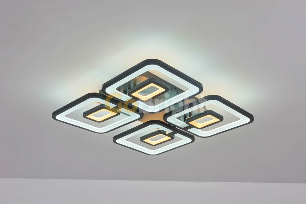Lustra LED cu Telecomanda Trendis 3 Tipuri de Lumini 200W Negru