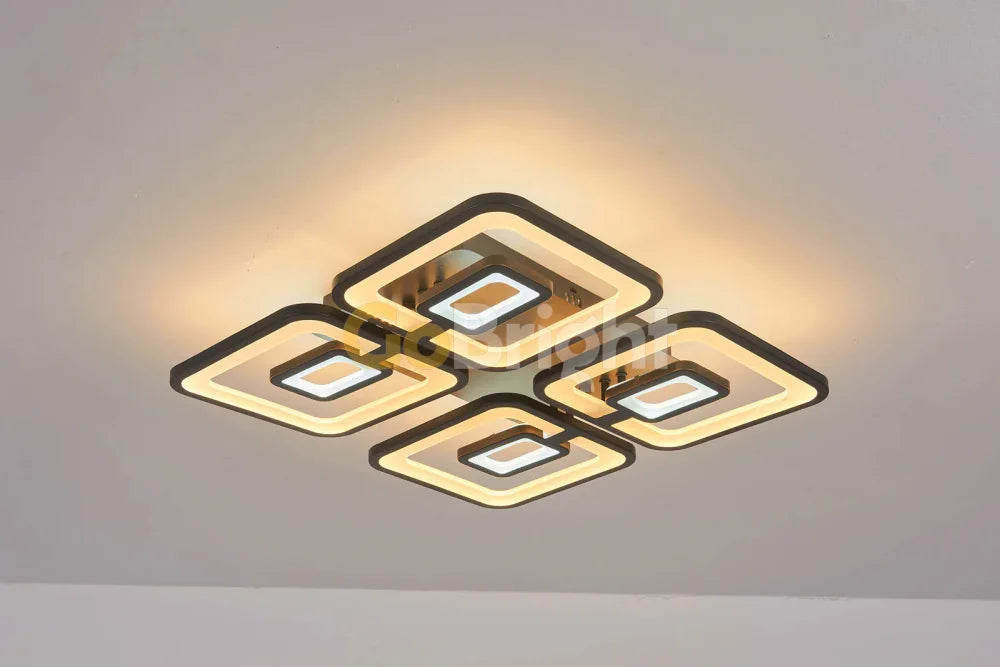 Lustra LED cu Telecomanda Trendis 3 Tipuri de Lumini 200W Negru