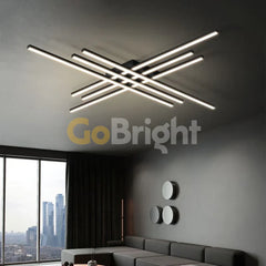 Lustra LED cu Telecomanda Zang 3 Tipuri de Lumini 146W Negru