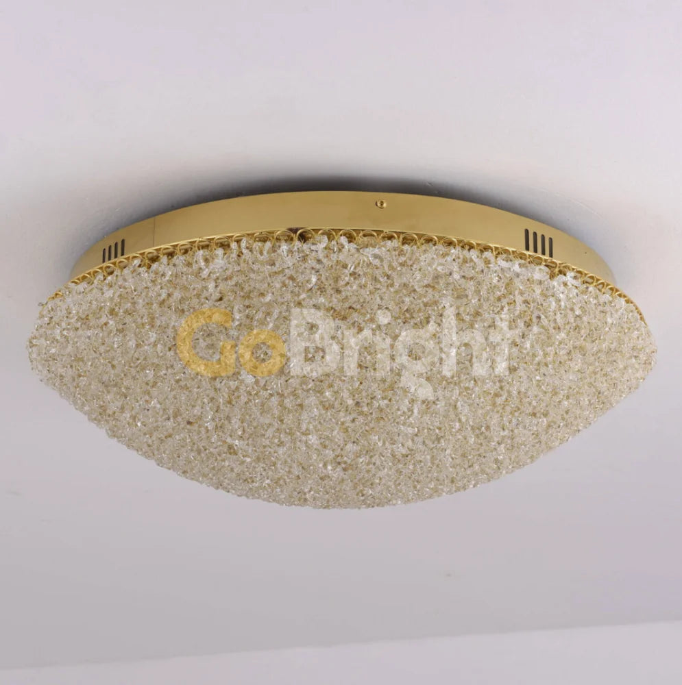 Lustra LED Glow 50cm cu Telecomanda 3 Tipuri de Lumini 64W Auriu