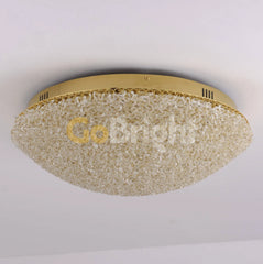 Lustra LED Glow 50cm cu Telecomanda 3 Tipuri de Lumini 64W Auriu