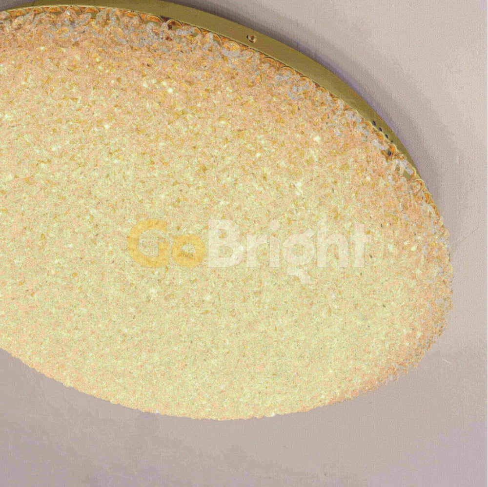 Lustra LED Glow 50cm cu Telecomanda 3 Tipuri de Lumini 64W Auriu