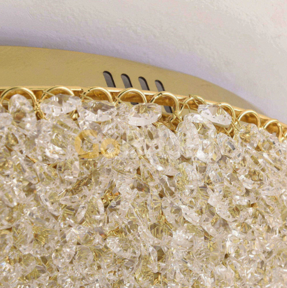 Lustra LED Glow 50cm cu Telecomanda 3 Tipuri de Lumini 64W Auriu