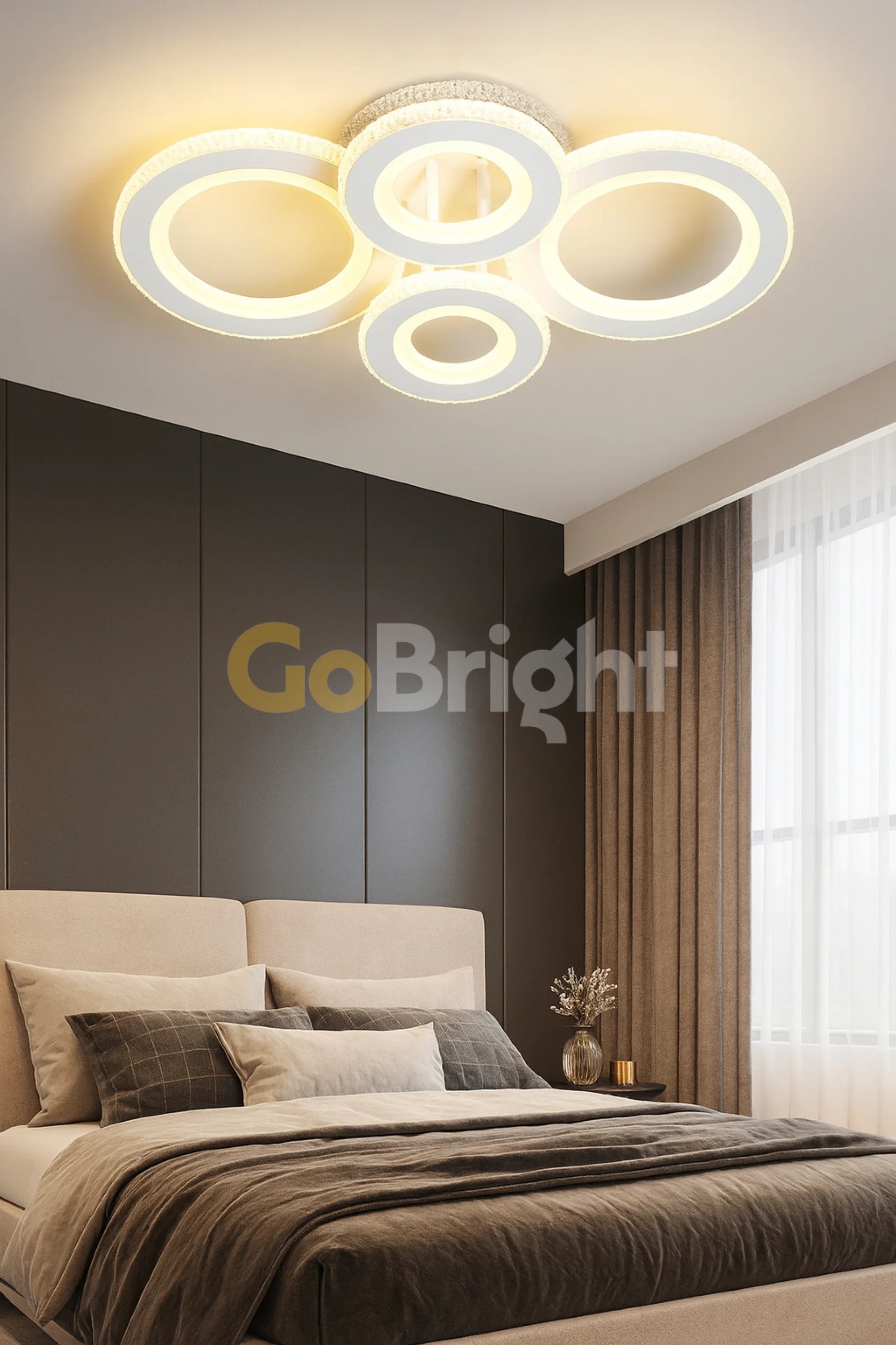 Lustra LED RGB 126W cu Telecomanda Liam 3 Tipuri de Lumini Alb