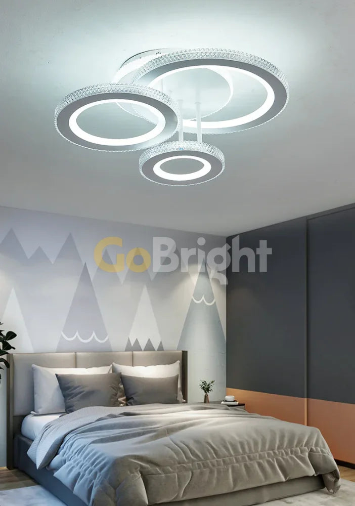 Lustra LED RGB 164W cu Telecomanda Anna 3 Tipuri de Lumini Alb