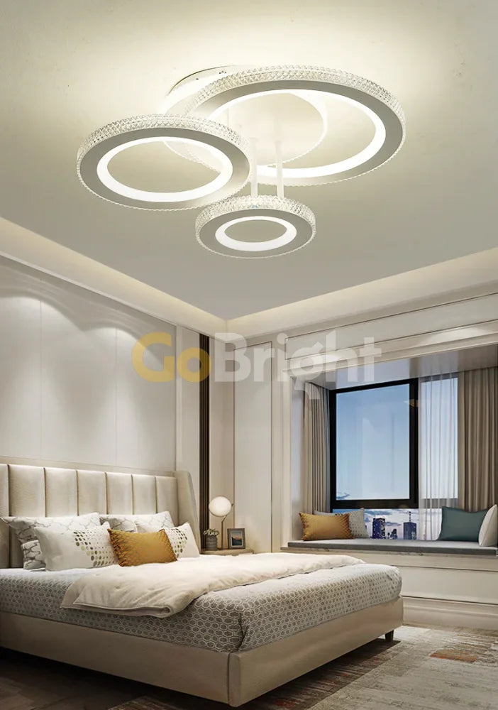 Lustra LED RGB 164W cu Telecomanda Anna 3 Tipuri de Lumini Alb