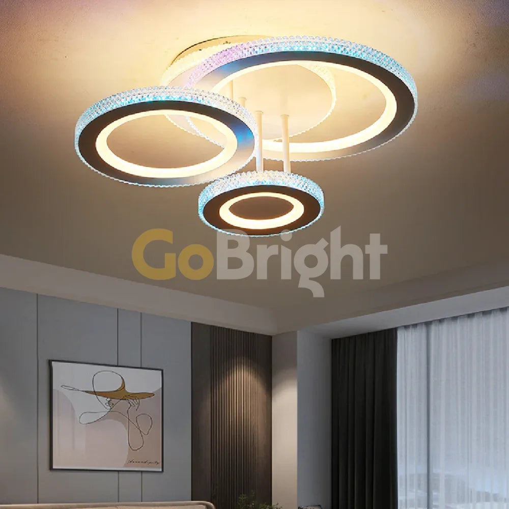 Lustra LED RGB 164W cu Telecomanda Anna 3 Tipuri de Lumini Alb