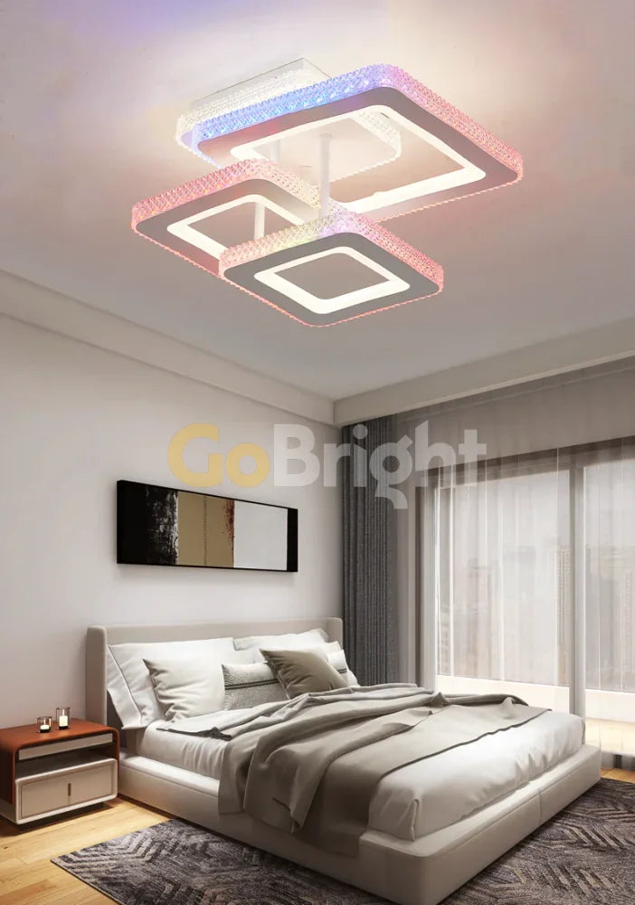 Lustra LED RGB 164W cu Telecomanda Liam 3 Tipuri de Lumini Alb