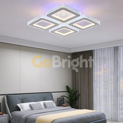 Lustra LED RGB 184W cu Telecomanda Anna 3 Tipuri de Lumini Alb