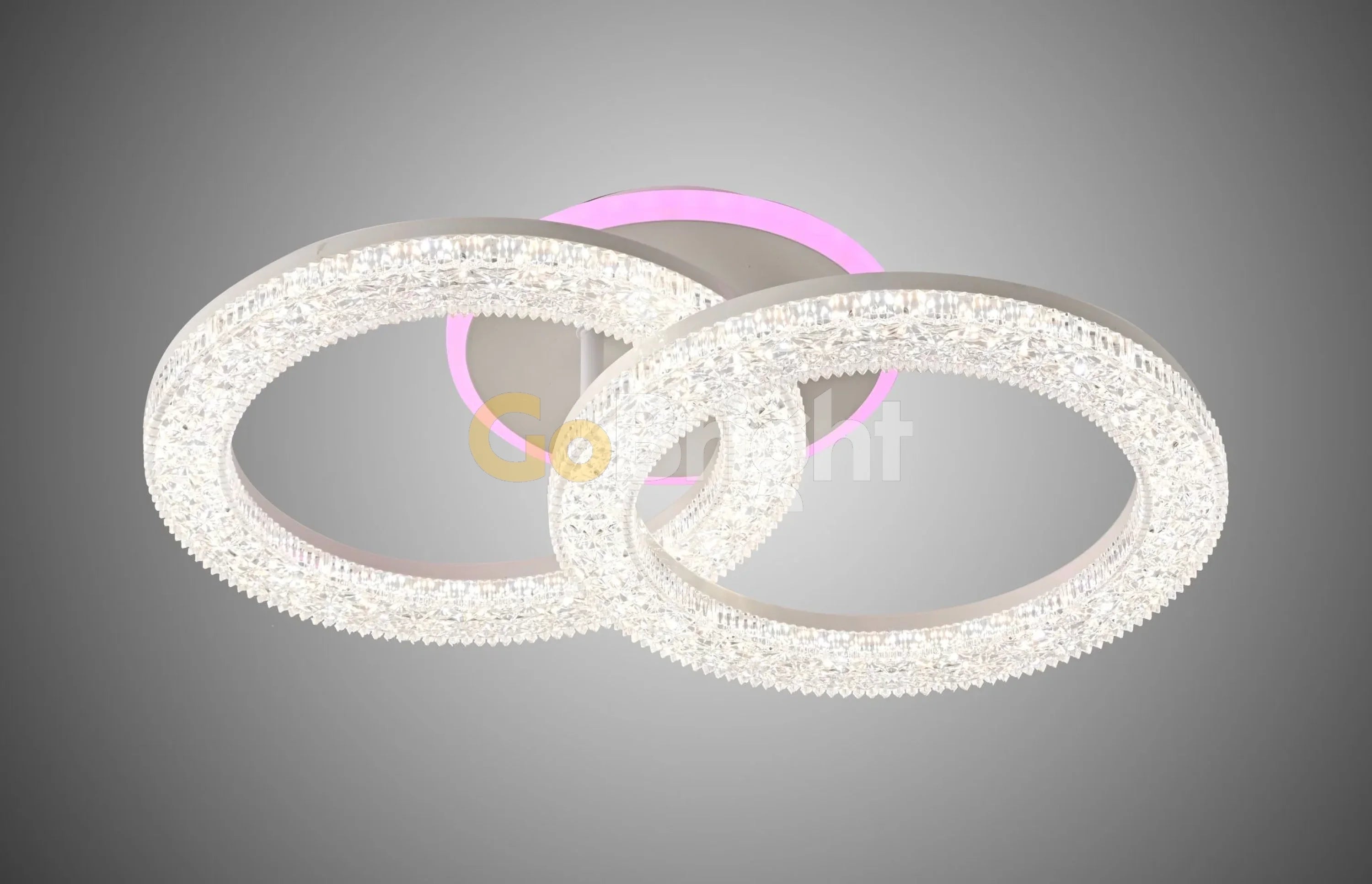 Lustra LED RGB 44W cu Telecomanda Safir 3 Tipuri de Lumini Alb