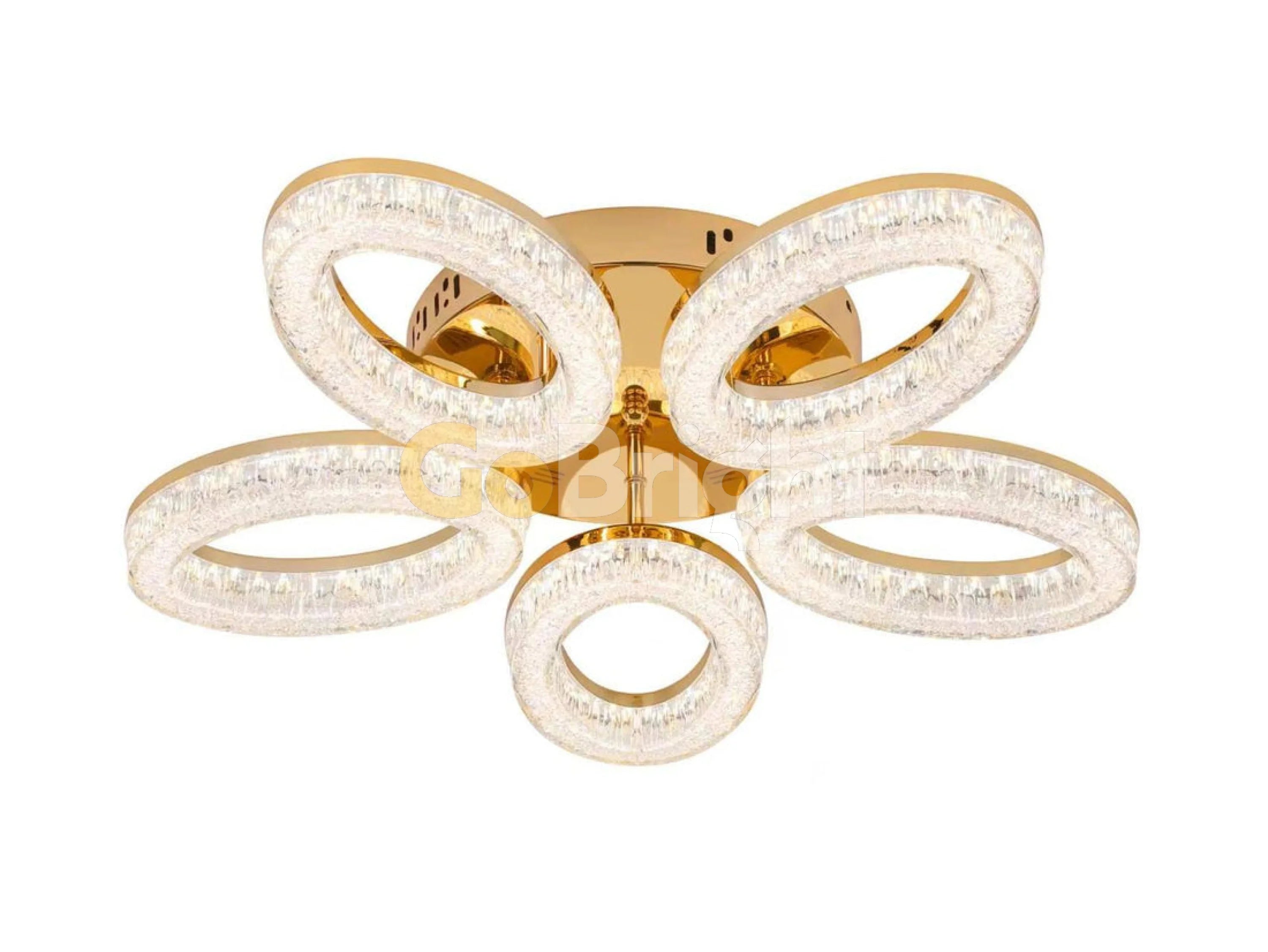 Lustra LED Scarlet 120W cu Telecomanda 3 Tipuri de Lumini Auriu
