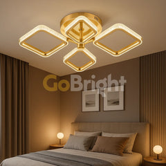 Lustra LED Telecomanda Kara 3 Tipuri de Lumini 50W Auriu