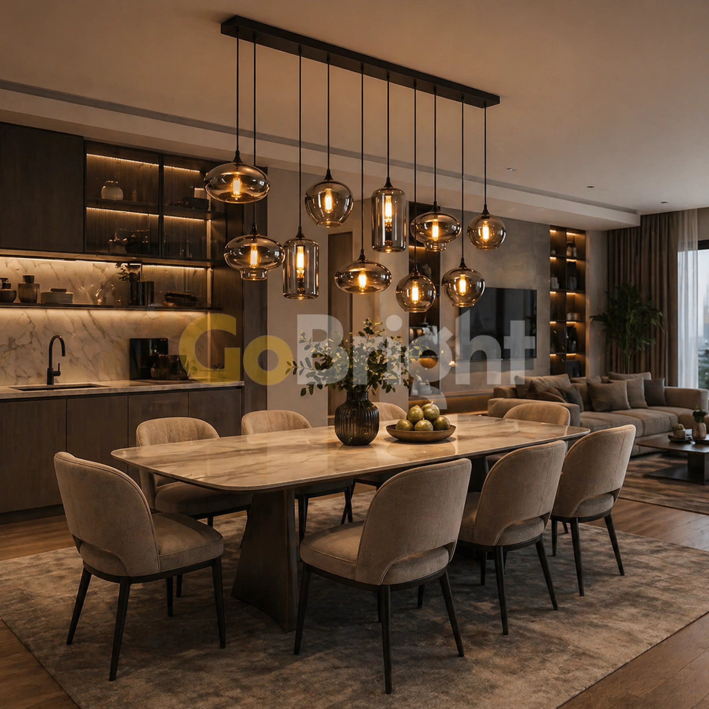 Lustra Pendule Nordic Glow 10xE27