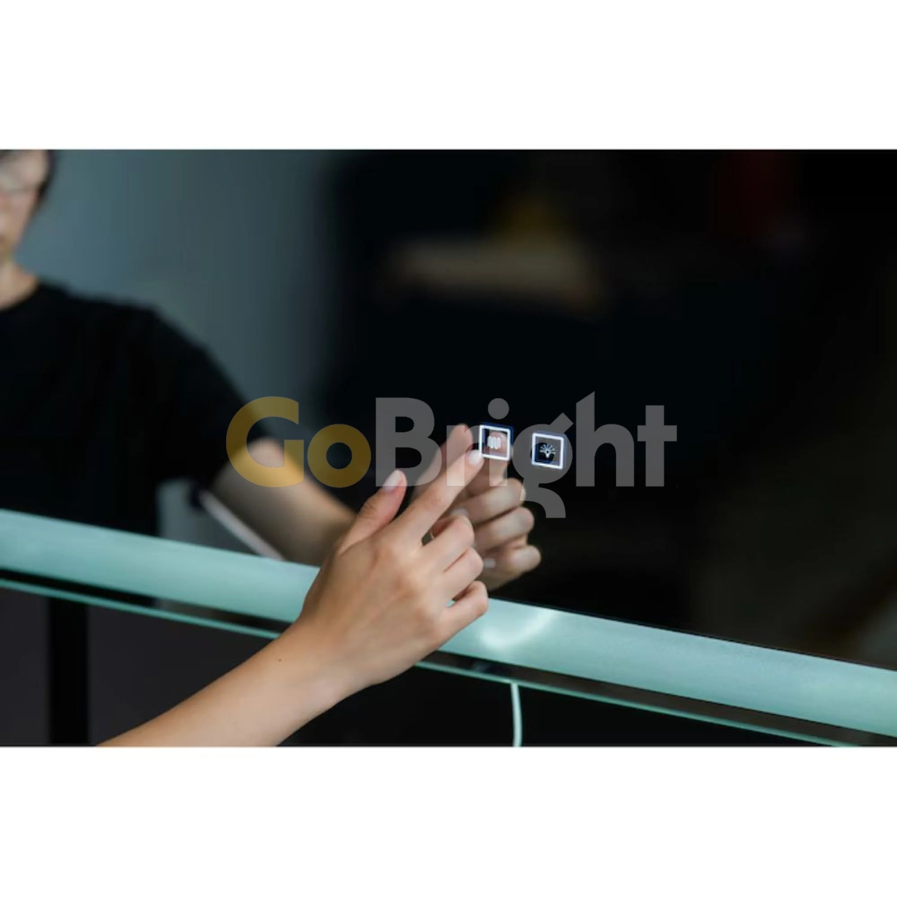Oglinda baie LED 100x70cm 3 Tipuri de Lumini Buton Touch Dezaburire Intensitate Reglabila