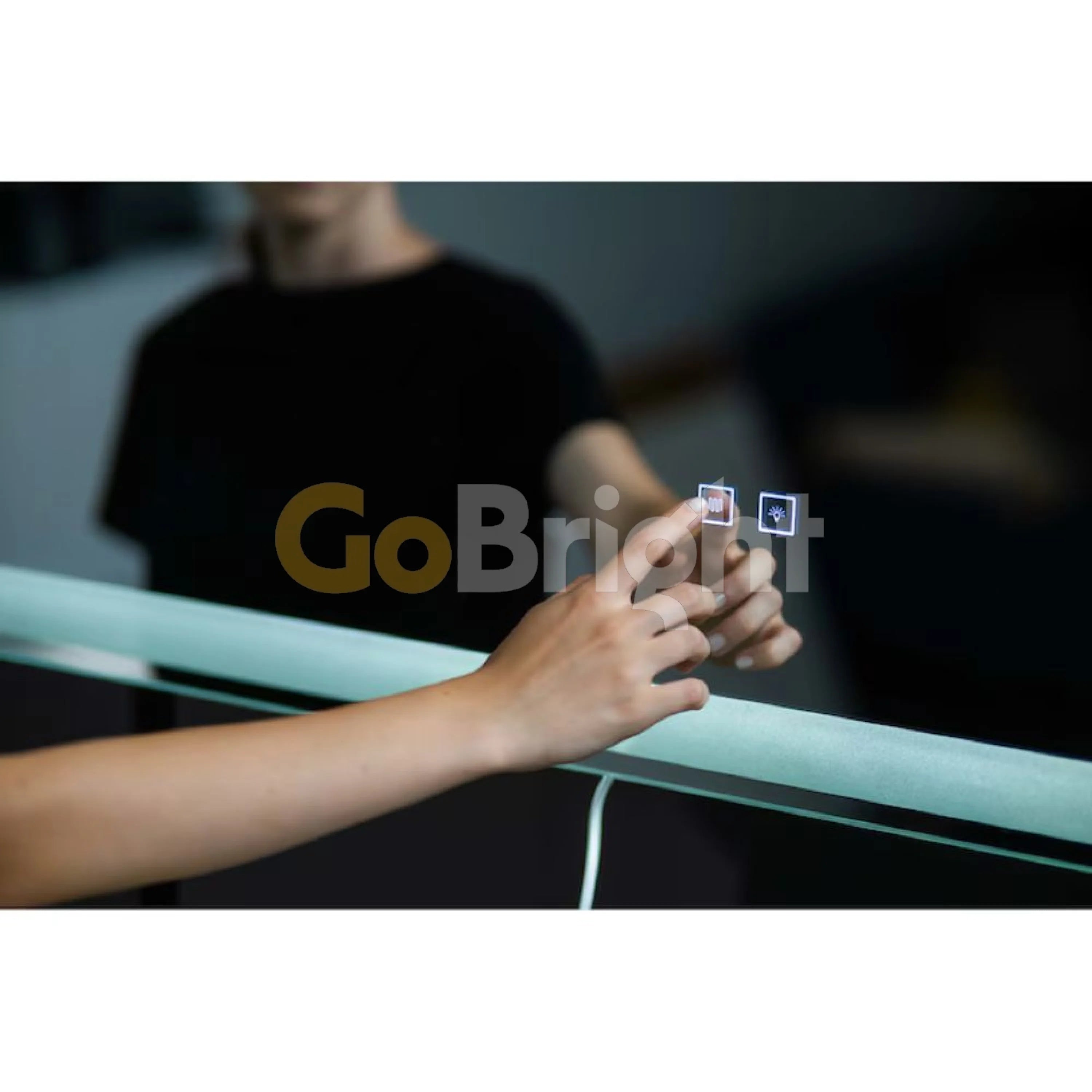 Oglinda baie LED 120x75cm 3 Tipuri de Lumini Buton Touch Dezaburire Intensitate Reglabila