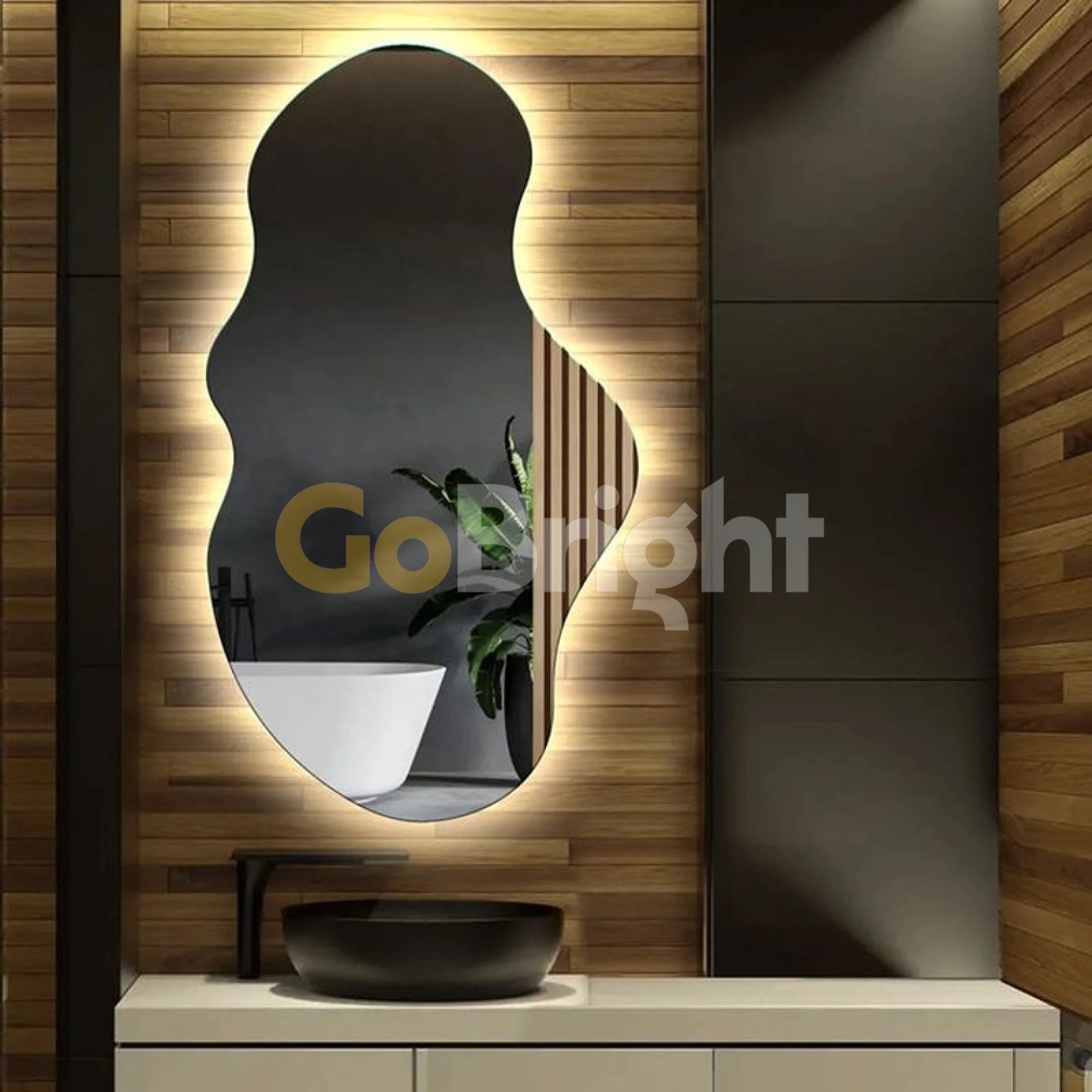 Oglinda LED Cloud 65x100cm Touch 3 Culori Luminoase