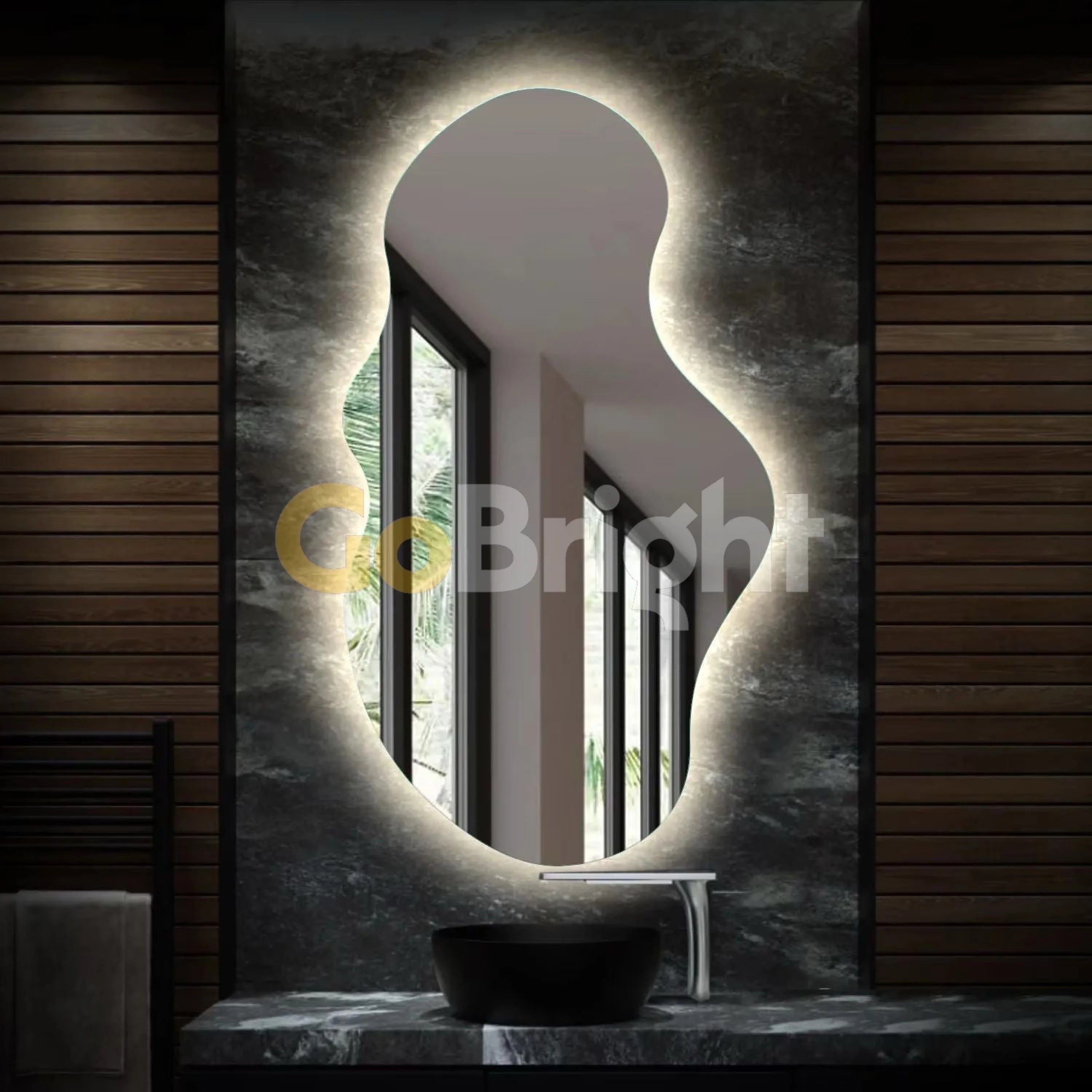 Oglinda LED Cloud 65x100cm Touch 3 Culori Luminoase
