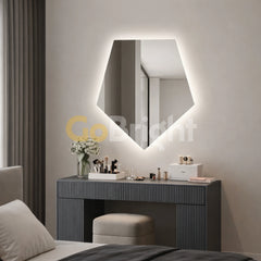 Oglinda LED Hexagon 80x90cm Touch 3 Culori Luminoase