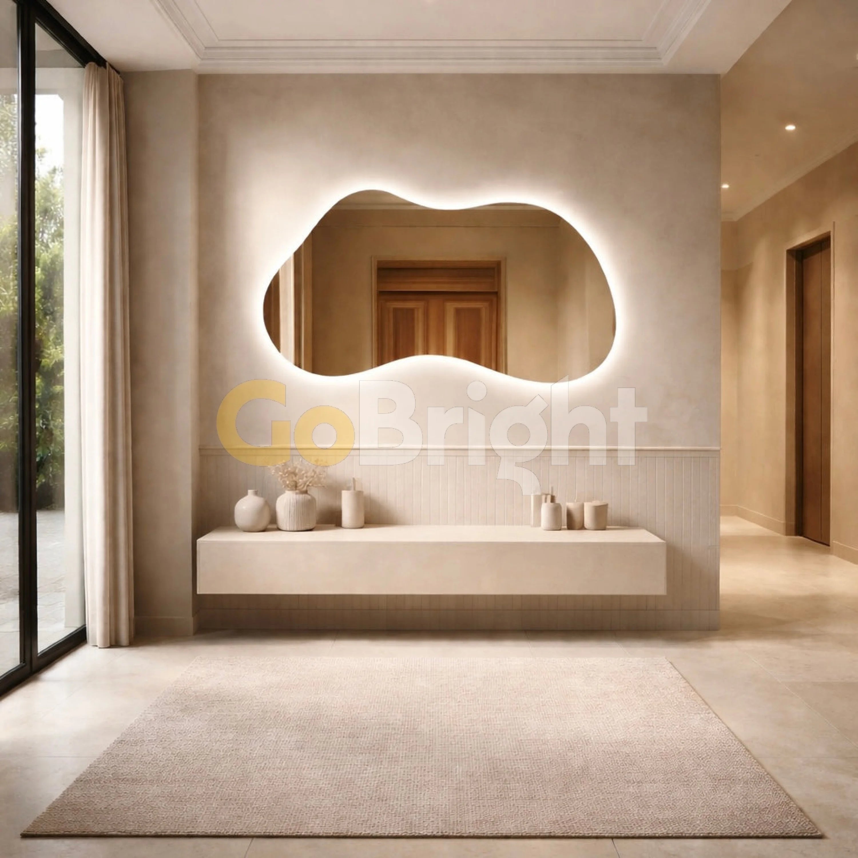 Oglinda LED Mega Cloud 140x80cm Touch 3 Culori Luminoase