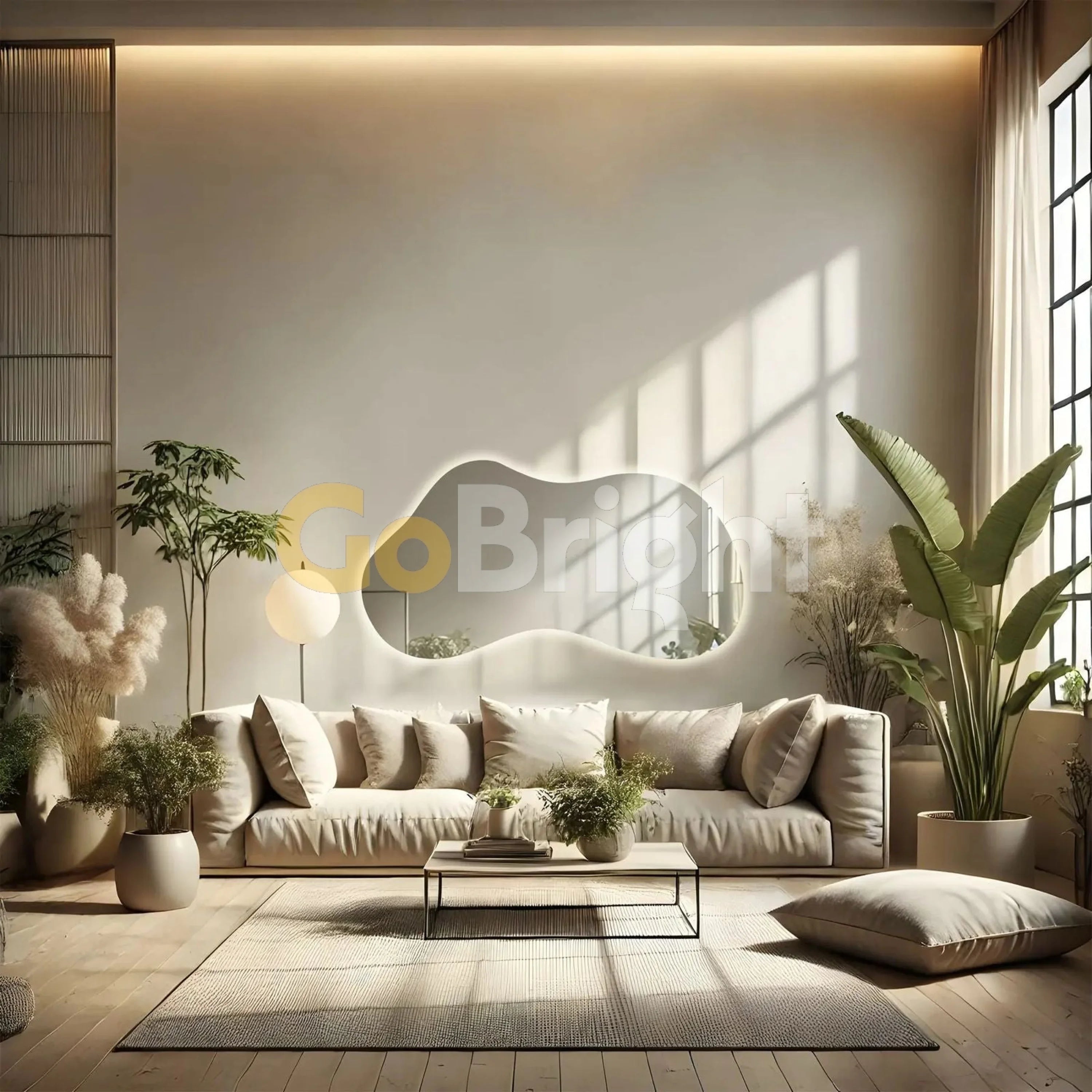 Oglinda LED Mega Cloud 140x80cm Touch 3 Culori Luminoase