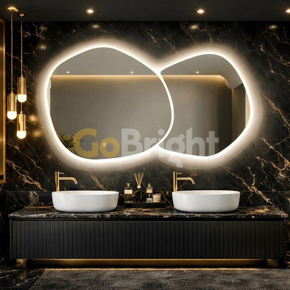 Oglinda LED Premium 140x80cm Touch 3 Culori Luminoase – Sticla Premium 5 mm