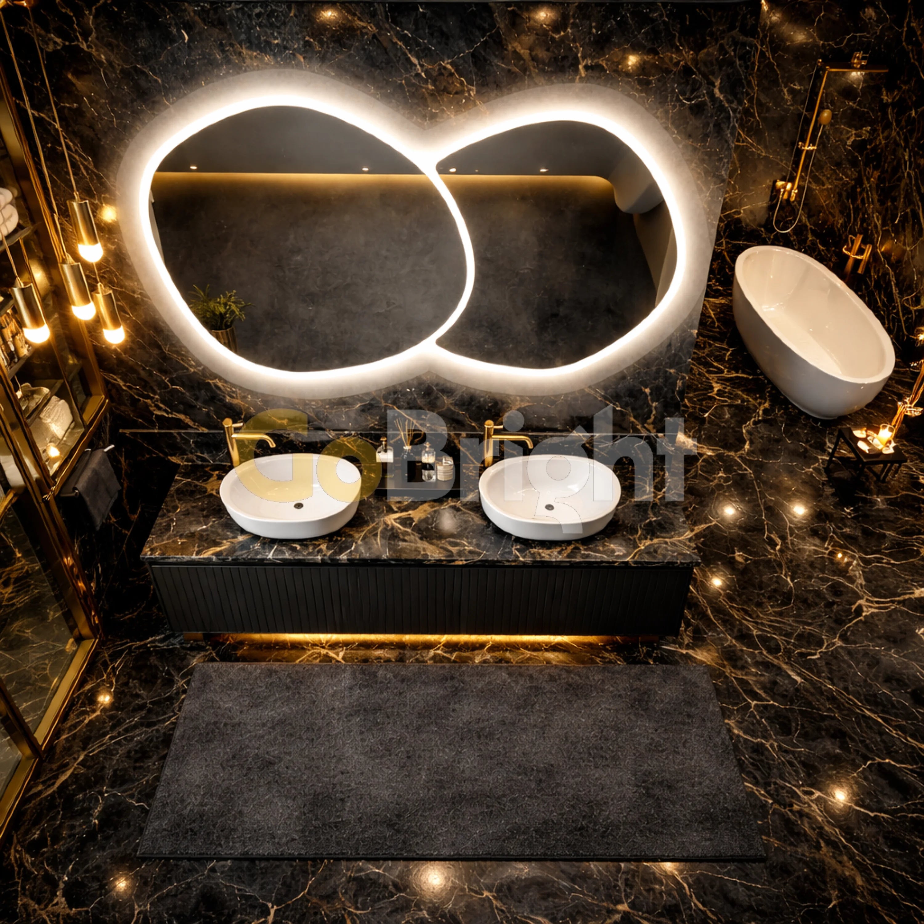 Oglinda LED Premium 140x80cm Touch 3 Culori Luminoase – Sticla Premium 5 mm