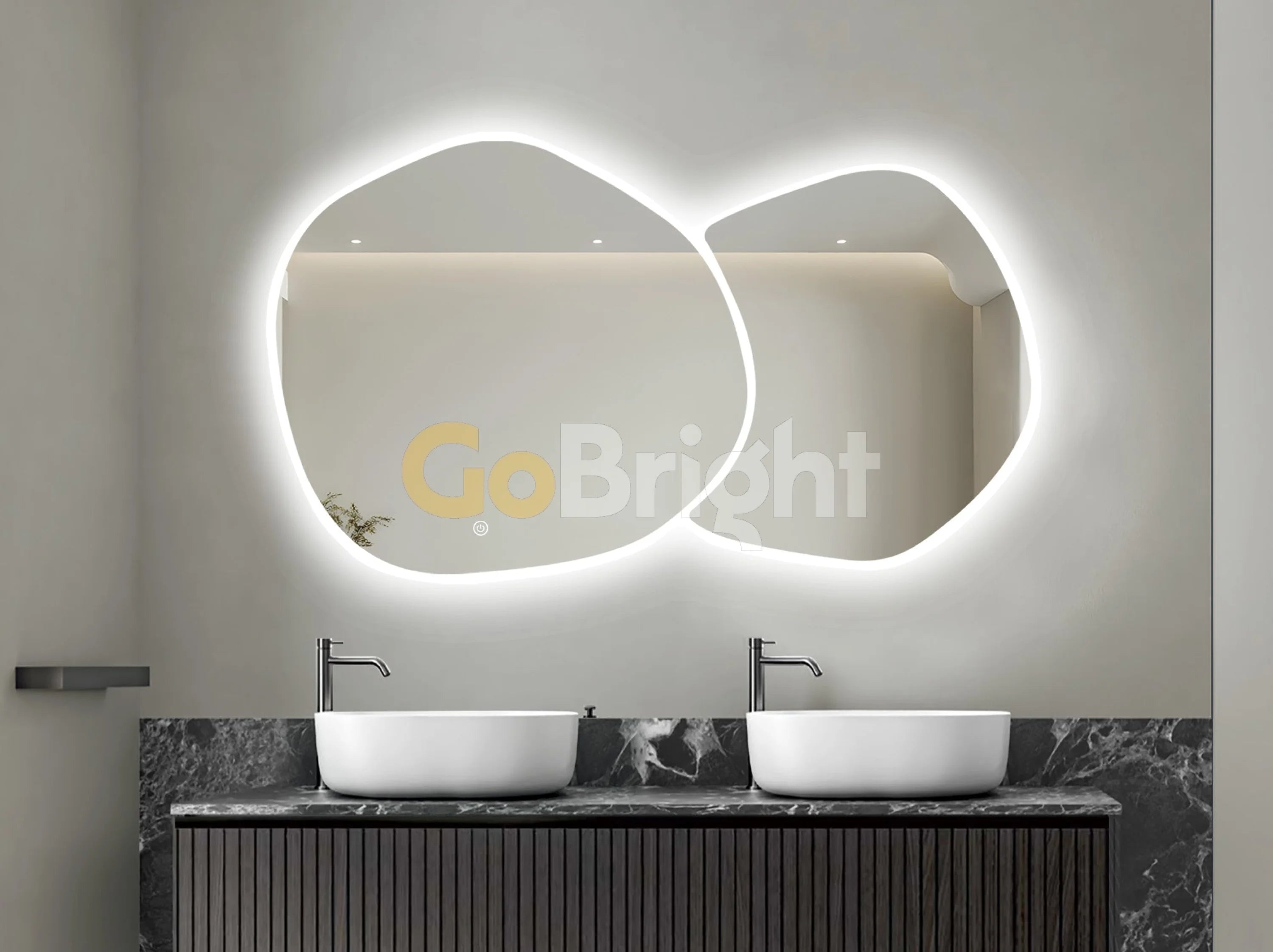 Oglinda LED Premium 140x80cm Touch 3 Culori Luminoase – Sticla Premium 5 mm