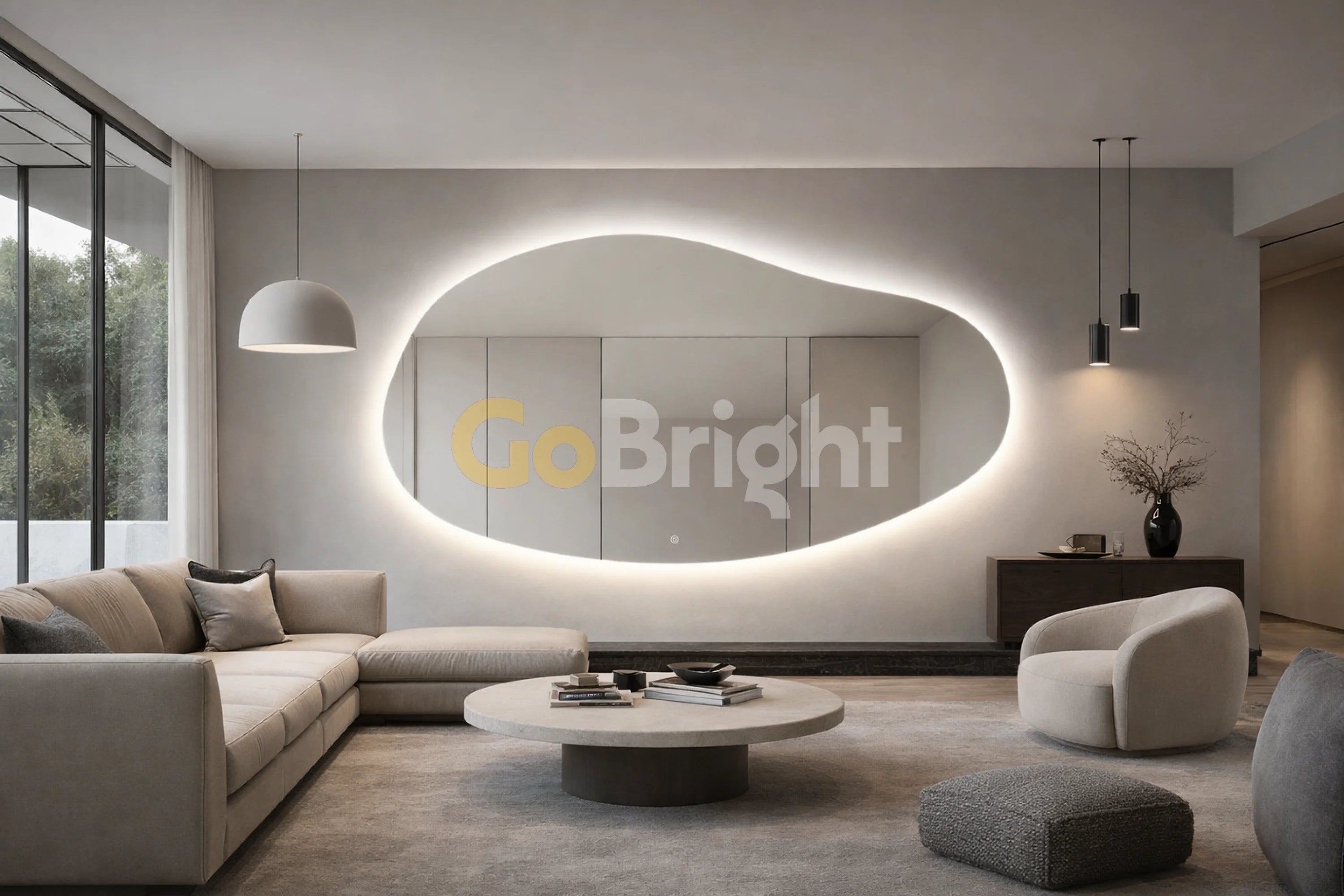 Oglinda LED Premium 140x90cm Touch 3 Culori Luminoase