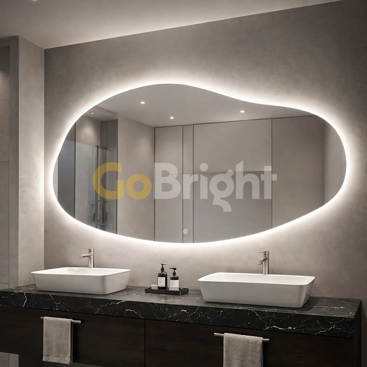 Oglinda LED Premium 140x90cm Touch 3 Culori Luminoase