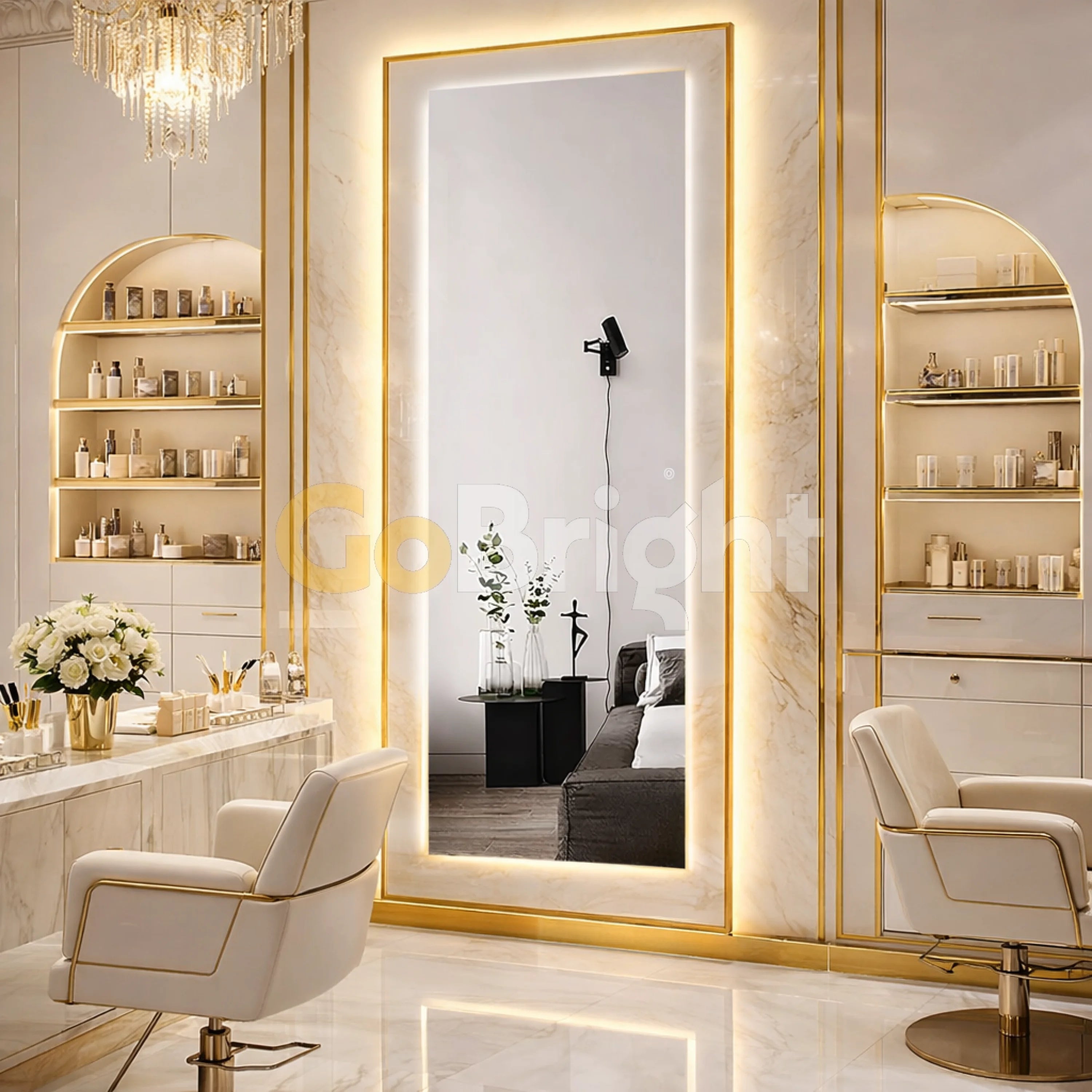 Oglinda LED Premium 70x180cm Touch 3 Culori Luminoase