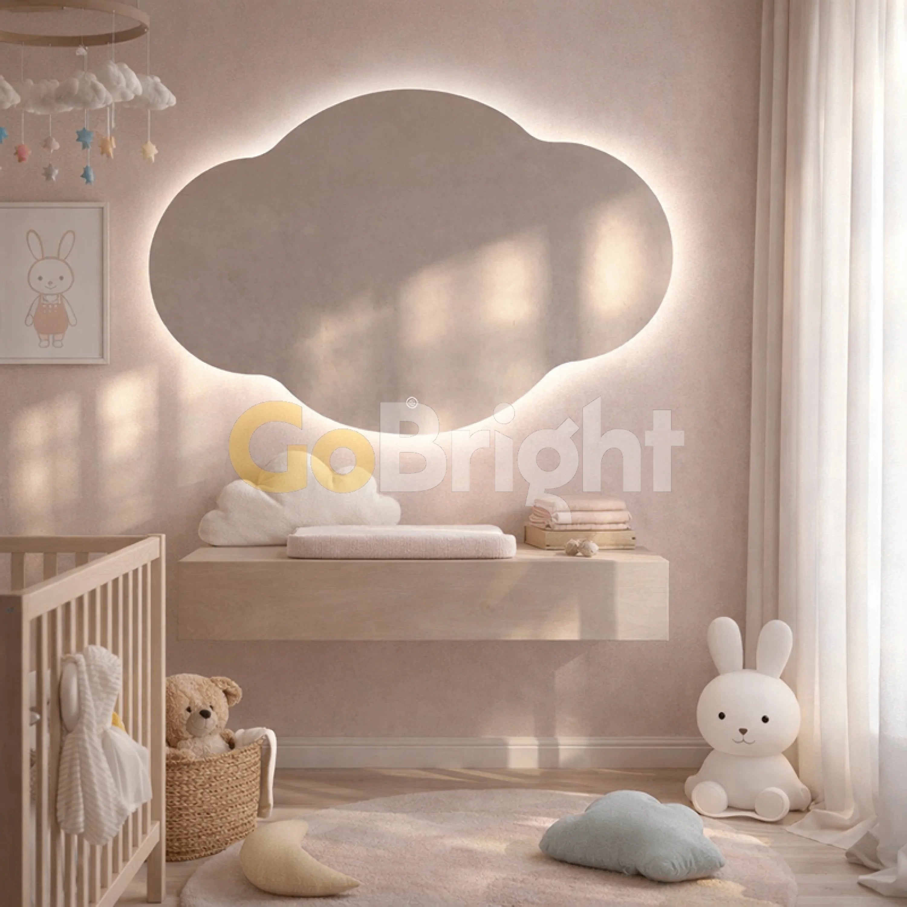 Oglinda LED Premium 80x60cm Touch 3 Culori Luminoase