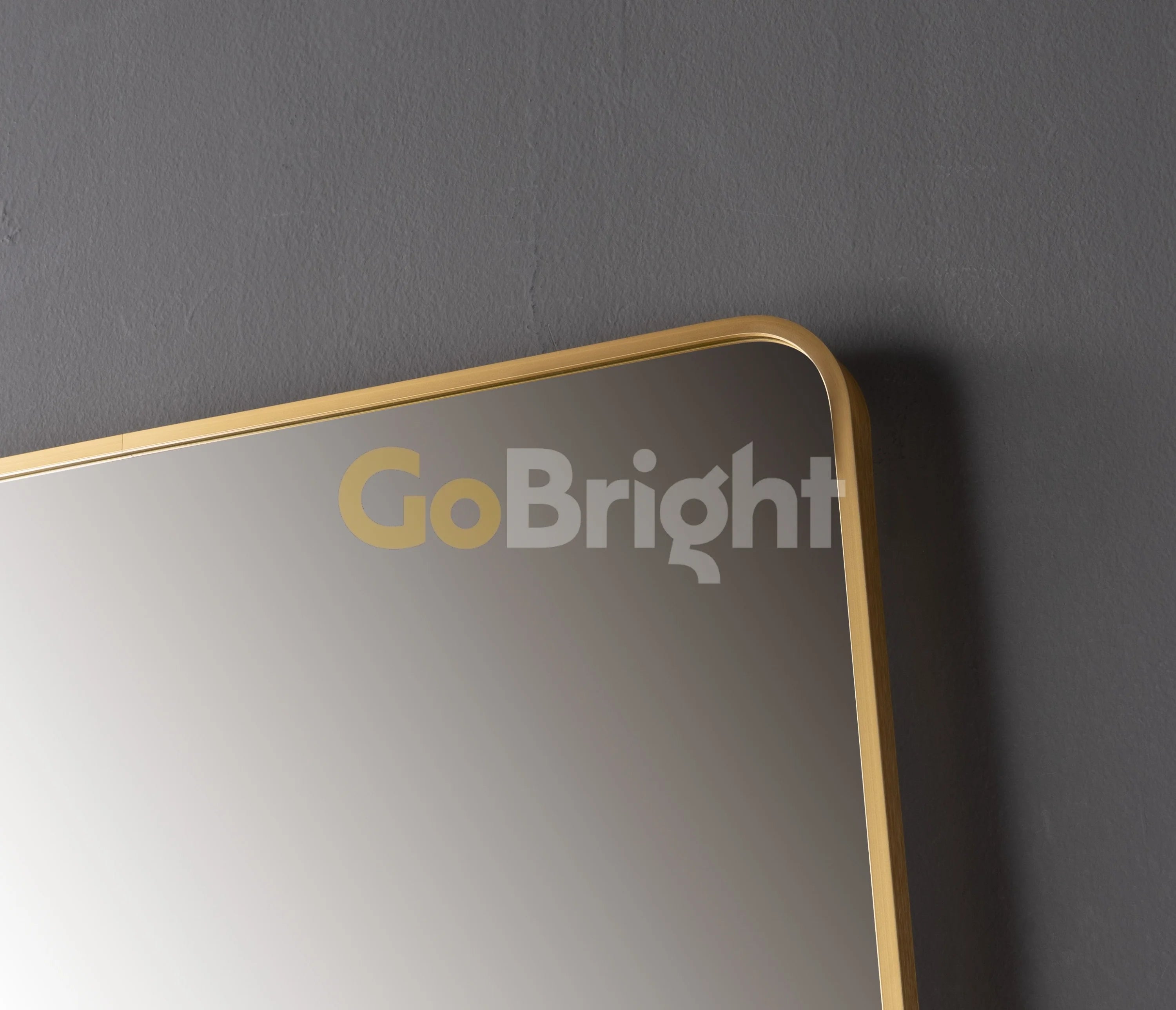 Oglinda LED Premium 80x80cm Rama Aurie Touch 3 Culori Luminoase