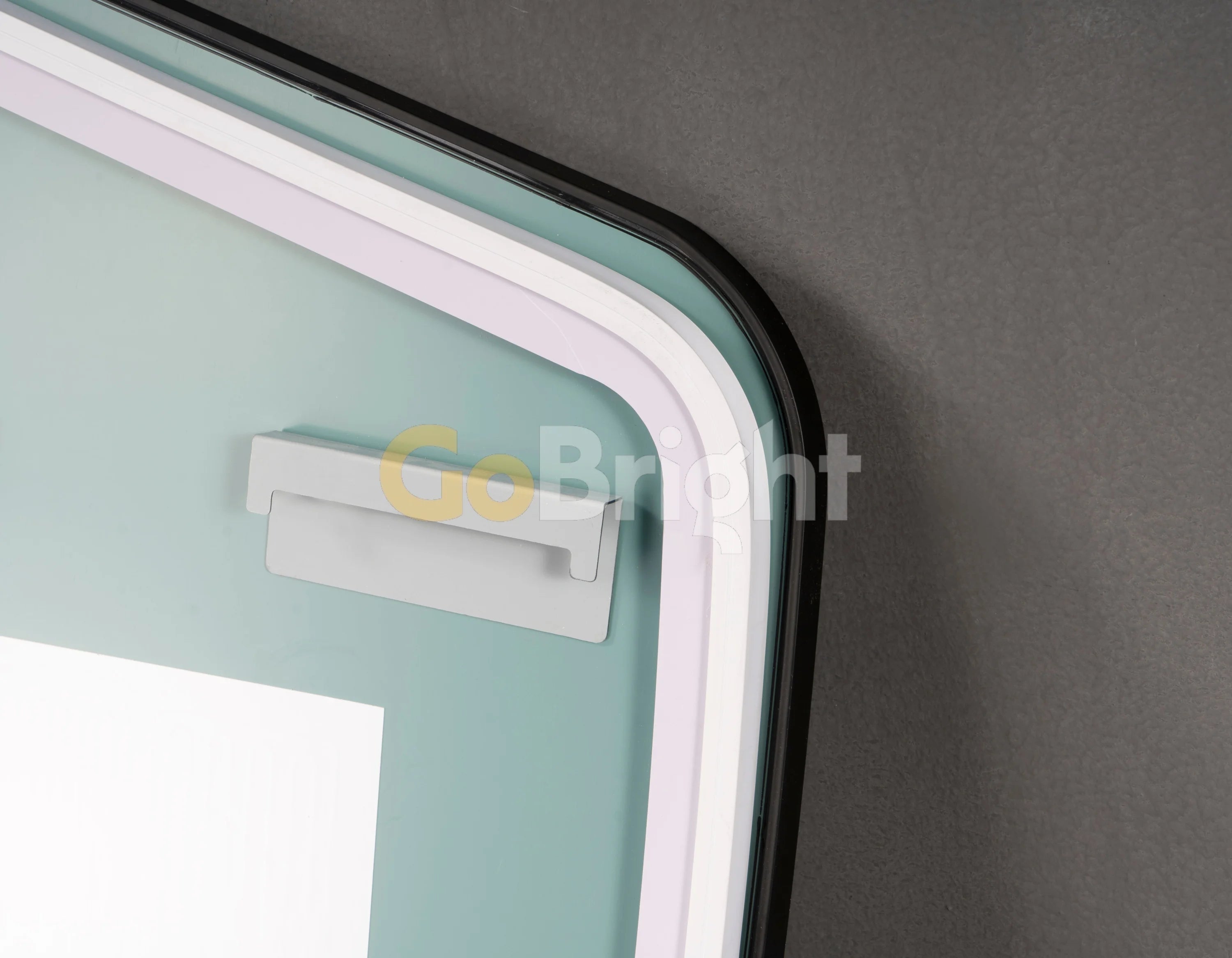 Oglinda LED Rama Neagra 70x110cm Touch 3 Culori Luminoase – Sticla Premium 5 mm