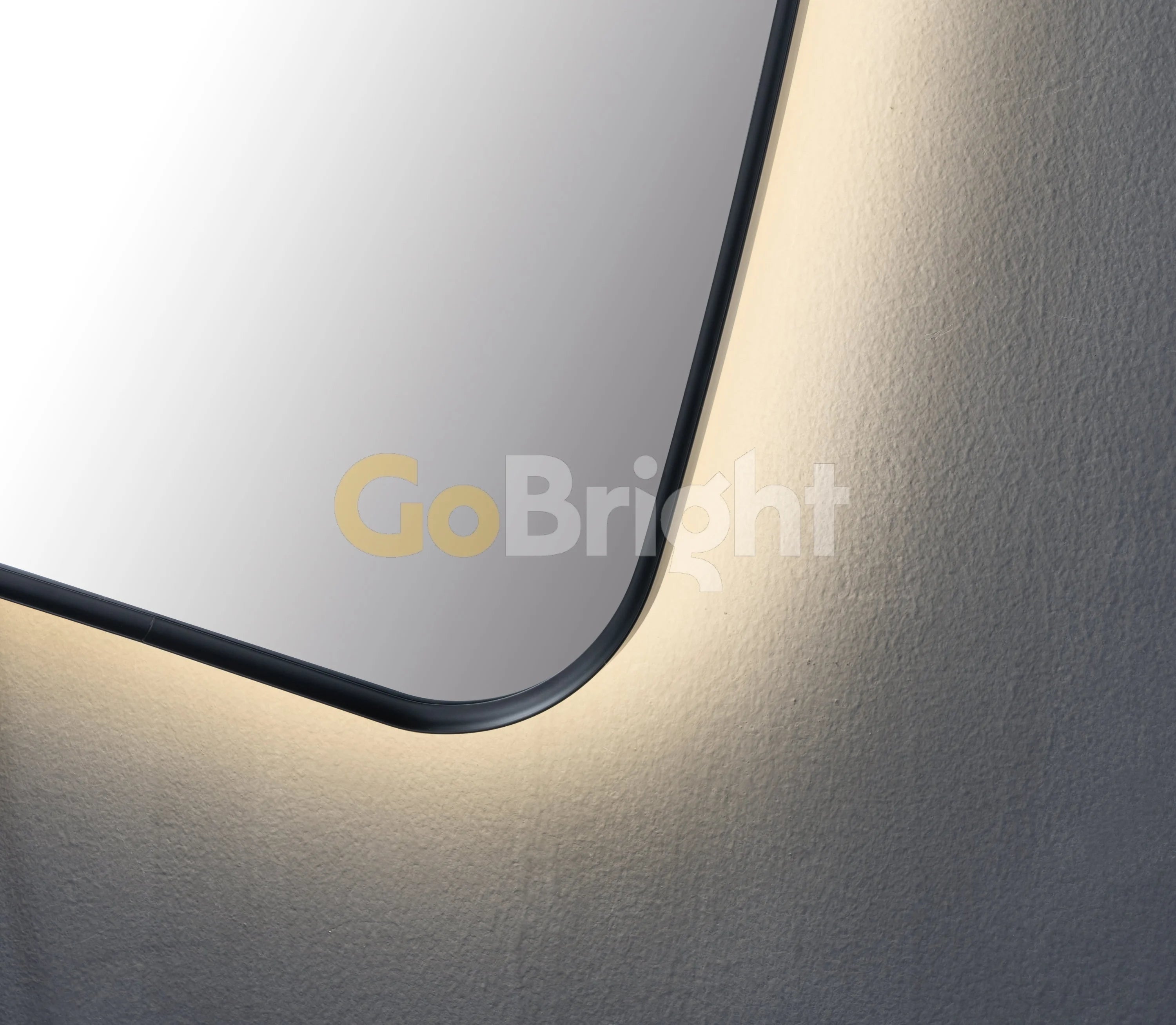 Oglinda LED Rama Neagra 70x110cm Touch 3 Culori Luminoase – Sticla Premium 5 mm
