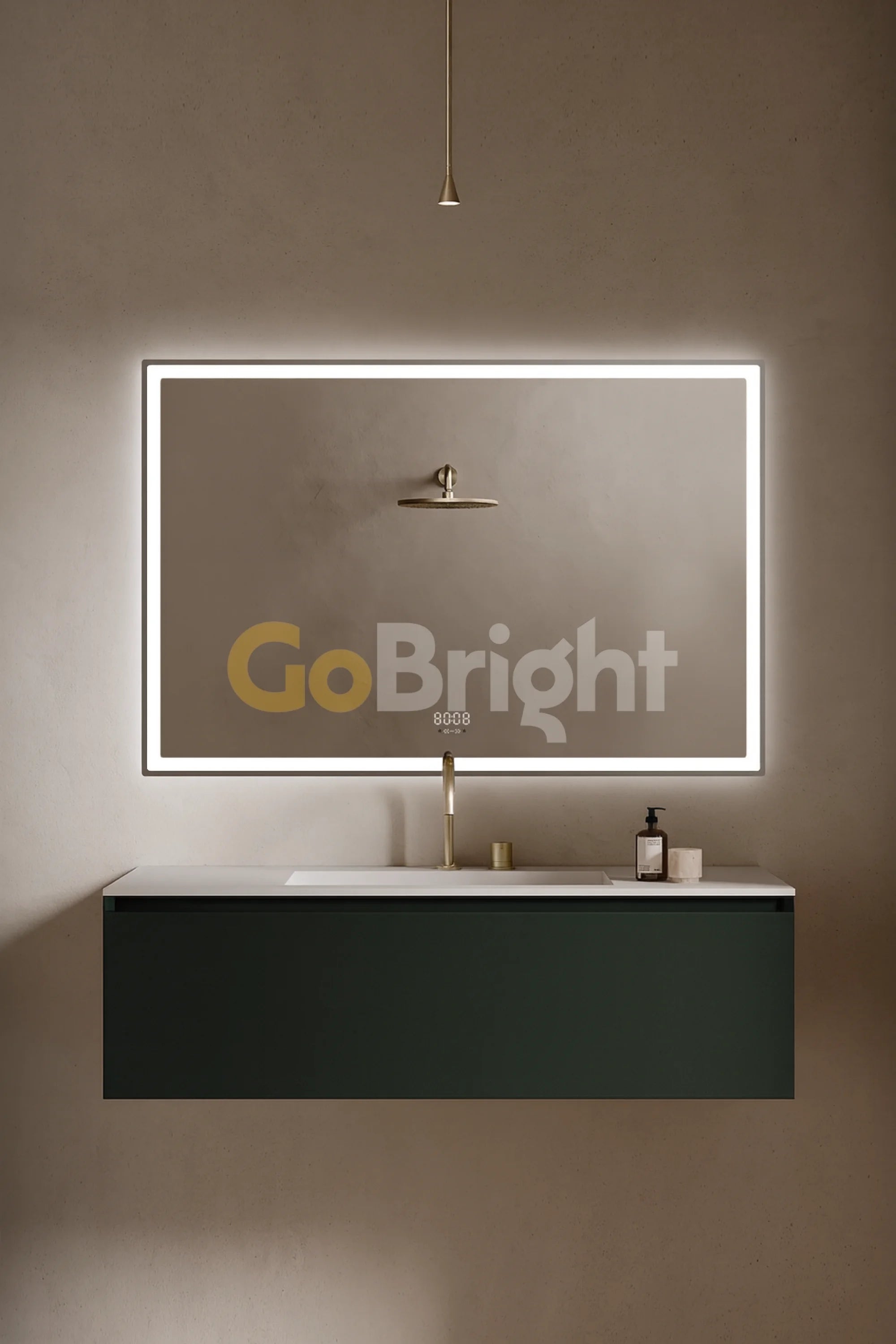 Oglinda LED Smart 120x80cm Senzor Miscare Dezaburire 3 Culori Luminoase Afisaj Ceas & Temperatura – Sticla Premium 5 mm