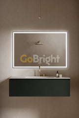 Oglinda LED Smart 120x80cm Senzor Miscare Dezaburire 3 Culori Luminoase Afisaj Ceas & Temperatura – Sticla Premium 5 mm