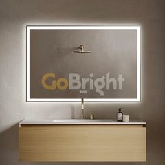 Oglinda LED Smart 120x80cm Senzor Miscare Dezaburire 3 Culori Luminoase Afisaj Ceas & Temperatura – Sticla Premium 5 mm